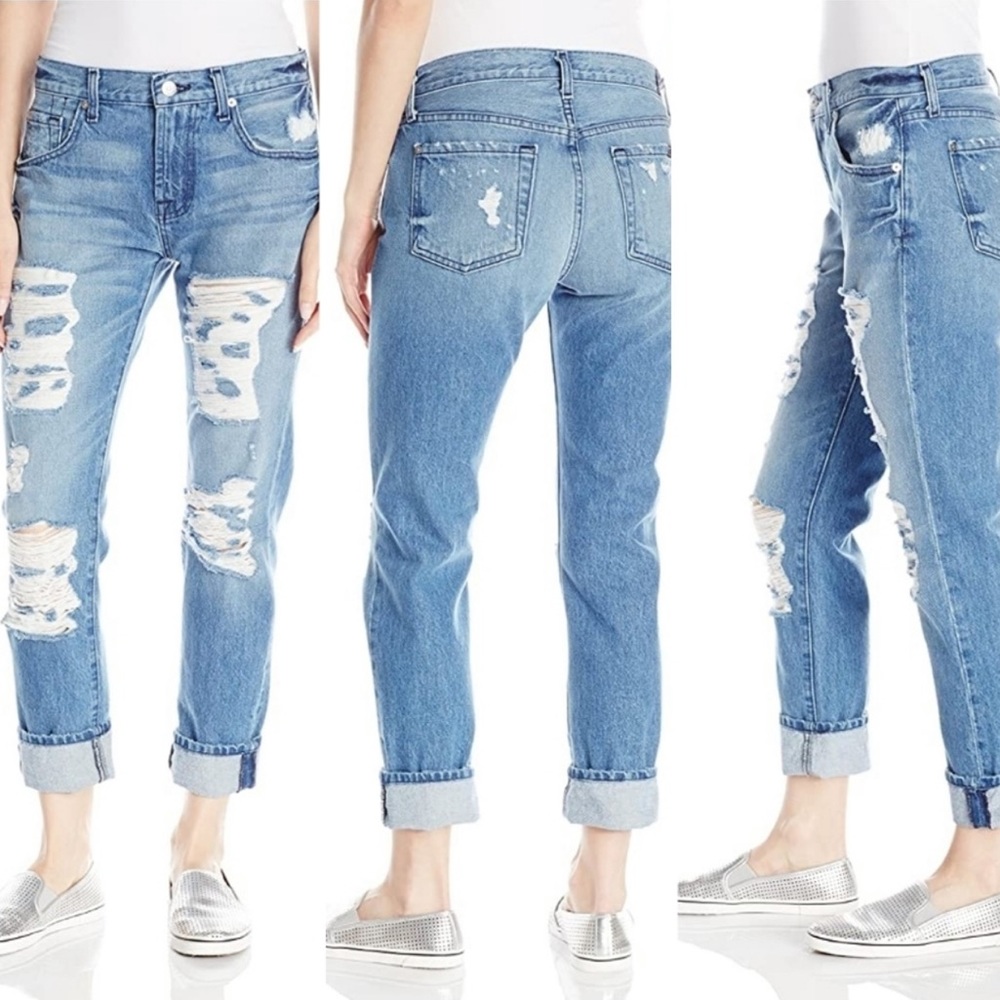 7 For‎ All Mankind Relaxed Skinny Distressed Jeans